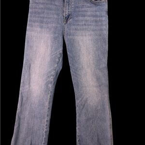 Mica Los Angeles Jeans Womens 31 X 26” Distressed Cropped Regular Leg Ragged Hem
